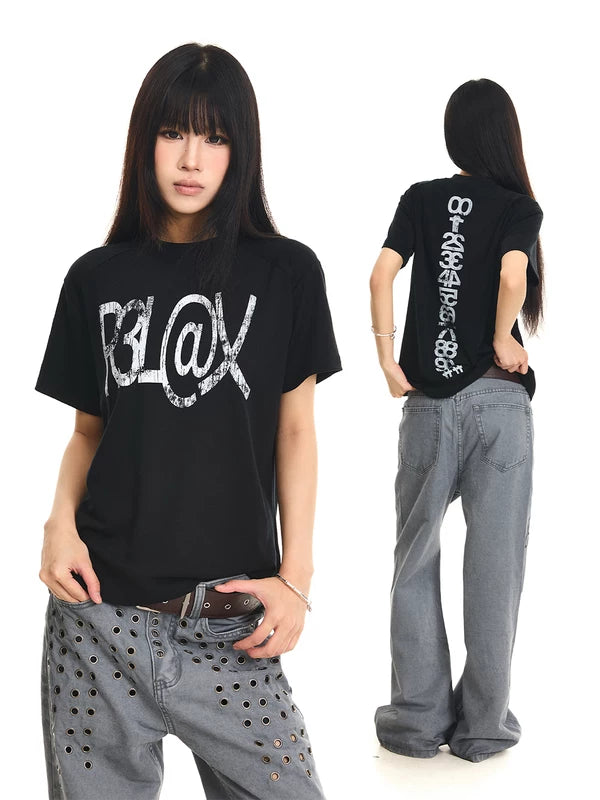 Distressed Print Slim Fit T-Shirt 1