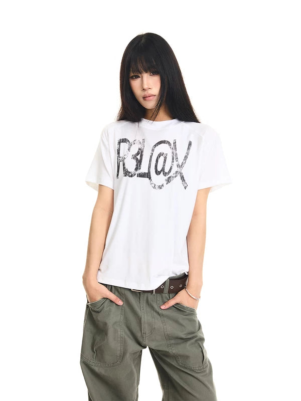 ,6083414257278,6083414257279,6083414257280,6083414257281, Distressed Print Slim Fit T-Shirt