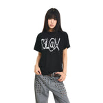 6083414257282,6083414257283,6083414257284,6083414257285, Distressed Print Slim Fit T-Shirt