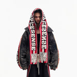 6146069658196,6146069658197,6146069658198, Distressed Racing Denim Jacket with Detachable Hood
