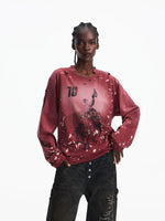 5935219060567,5935219060566,5935219060565, Distressed Racing Prancing Horse Long-Sleeve T-Shirt