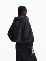 Distressed Racing Print Zip-Up Hoodie 3