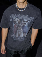 Distressed Retro Graphic Short-Sleeve T-Shirt 3