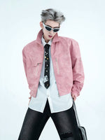 Distressed Retro Short PU Leather Jacket 2