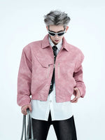 Distressed Retro Short PU Leather Jacket 4
