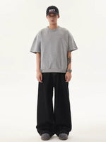 Distressed Reversible Wide-Leg Jeans Pants 4