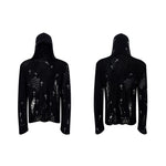 6034605800197,6034605800198,6034605800199,6034605800200, Distressed Rhinestone Cross Hooded Knit Sweater