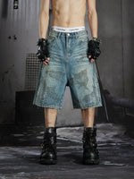 Distressed Rhinestone Denim Shorts 2