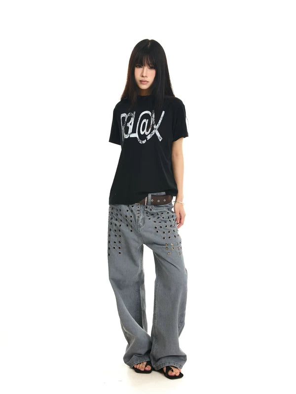 Distressed Rivet Cargo Pants 4