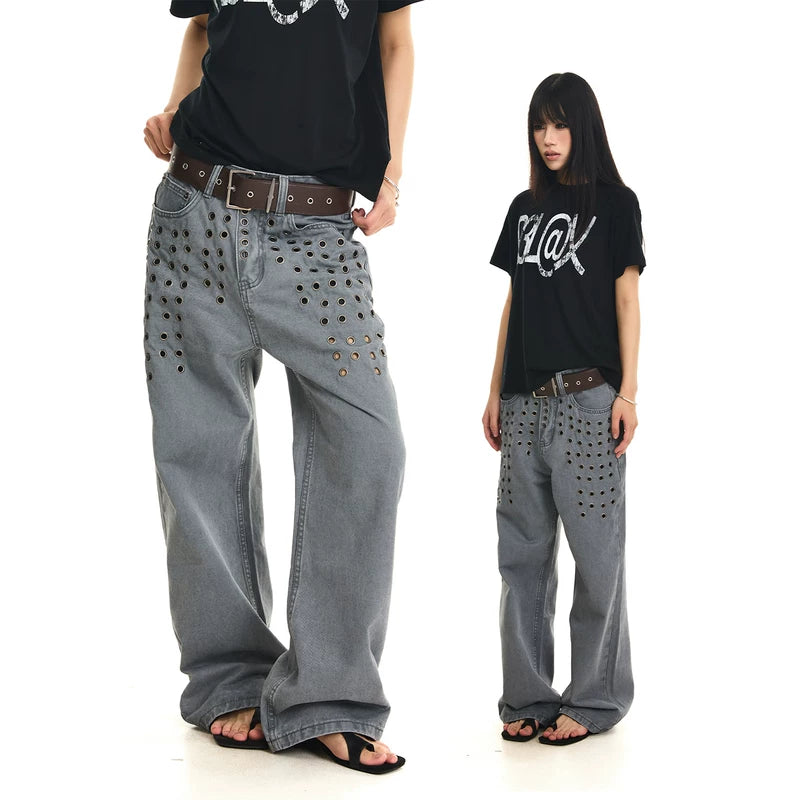 6247611702353,6247611702354,6247611702355,6247611702356,6247611702357, Distressed Rivet Cargo Pants