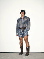 Distressed Sheer Denim Long-Sleeve Shirt 1