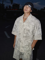 Distressed Short-Sleeve Shirt and Shorts Set 2