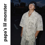 5918338085375,5918338085377,5918338085379, Distressed Short-Sleeve Shirt and Shorts Set