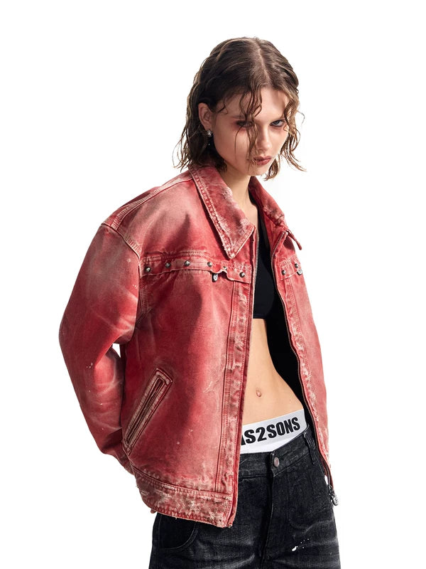 Distressed Short Wide-Leg Denim Jacket 2