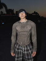 Distressed Slim Fit Long Sleeve T-Shirt 4