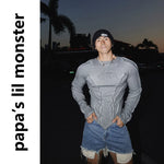 6030166276128,6030166276129, Distressed Slim Fit Long Sleeve T-Shirt