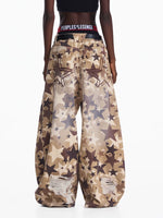 Distressed Star Print Baggy Jeans Pants 4