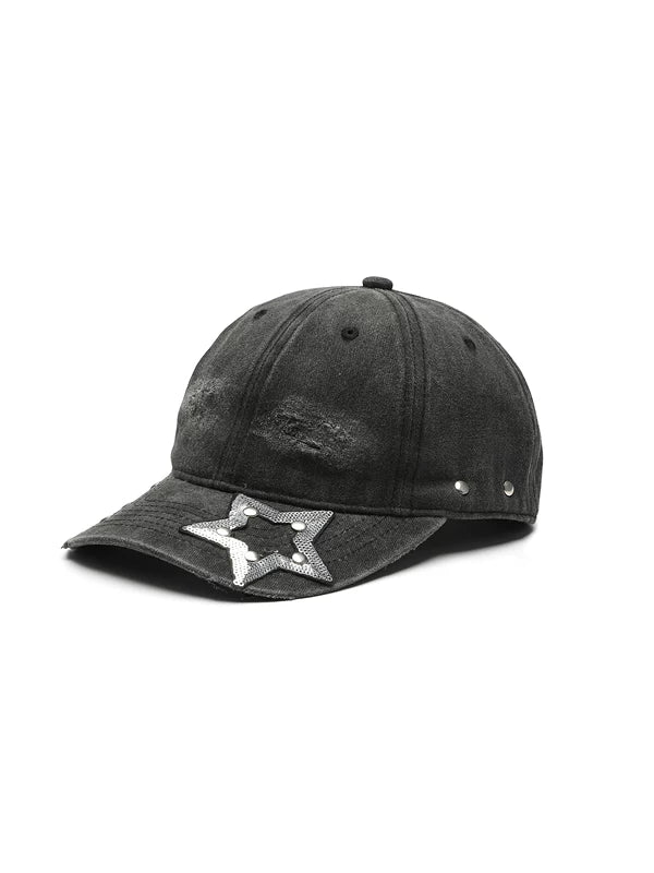 Distressed Star Studded Baseball Cap 5