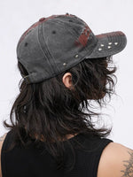 Distressed Studded Visual Kei Baseball Cap 3