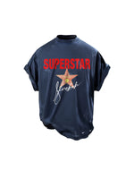 Distressed Superstar Graphic Oversized T-Shirt 1