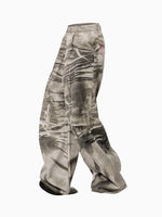 Distressed Tie-Dye Wide-Leg Floor-Length Pants 5