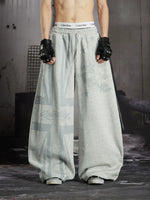 Distressed Union Jack Print Loose Pants 2