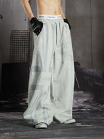 Distressed Union Jack Print Loose Pants 4