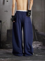 Distressed Union Jack Print Loose Pants 5