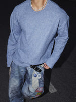 Distressed Vintage Blended Knit Sweater 3