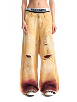 Distressed Vintage Loose-Fit Denim Pants 1
