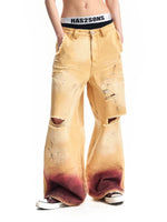 Distressed Vintage Loose-Fit Denim Pants 2