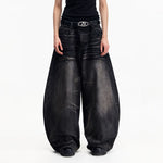 6121165159804,6121165159805,6121165159806,6121165159807,6121165159808, Distressed Vintage Washed Wide Leg Jeans Pants