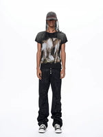 Distressed Visual Kei Graphic T-Shirt 4