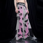 5452417779275,5452417779276,5452417779277,5452417779278, Distressed Washed Graffiti Straight Leg Pants