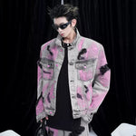 5589568534388,5589568534386,5589568534384,5589568534382, Distressed Washed Graffiti Straight Leg Pants