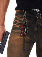 Distressed Washed Wide-Leg Jeans 2