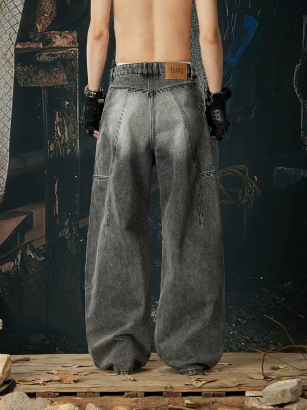 Distressed Wide Leg Denim Pants 3