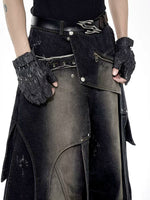 Distressed Wide-Leg Jeans Pants 2