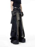 Distressed Wide-Leg Jeans Pants 3