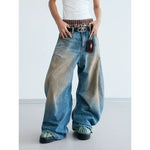 5903478150780,5903478150781,5903478150782,5903478150783, Distressed Wide Leg Loose Fit Jeans Pants