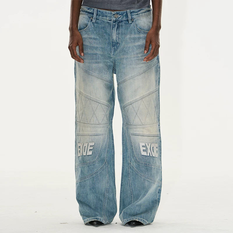 5723751805404,5723751805405,5723751805406,5723751805407, Distressed Wide Leg Motorcycle Denim Pants