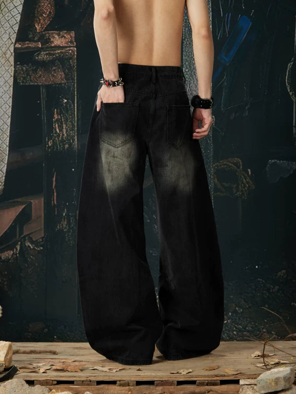Distressed Wide Leg Ripped Denim Pants 5