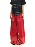 Distressed Wide-Leg Sweatpants 1