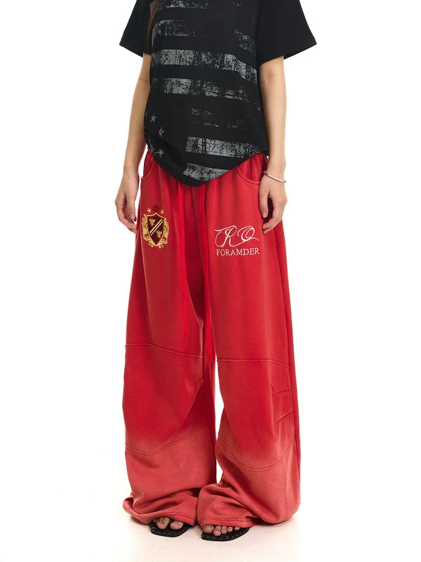 Distressed Wide-Leg Sweatpants 1