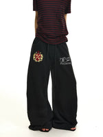 Distressed Wide-Leg Sweatpants 2