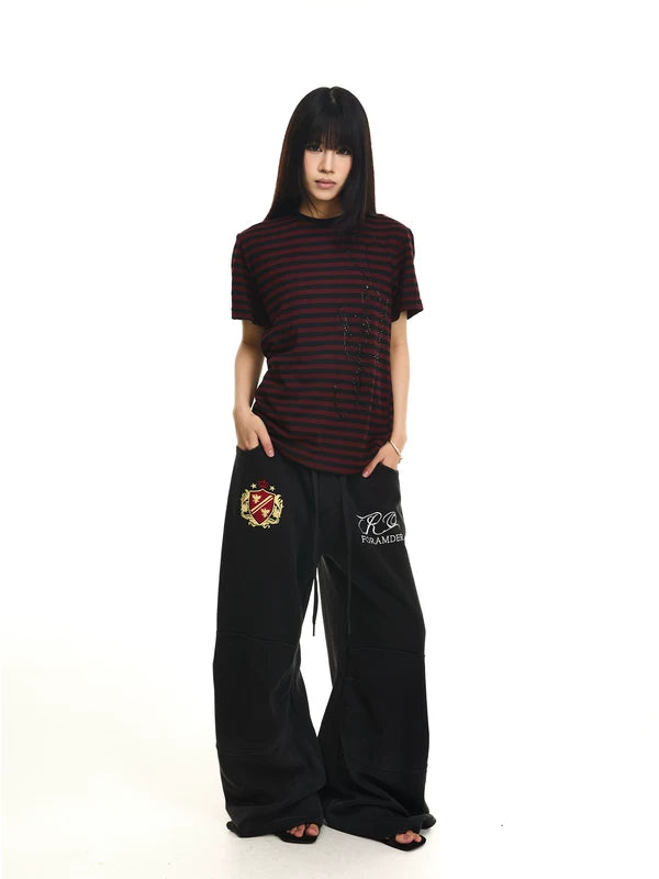 Distressed Wide-Leg Sweatpants 5