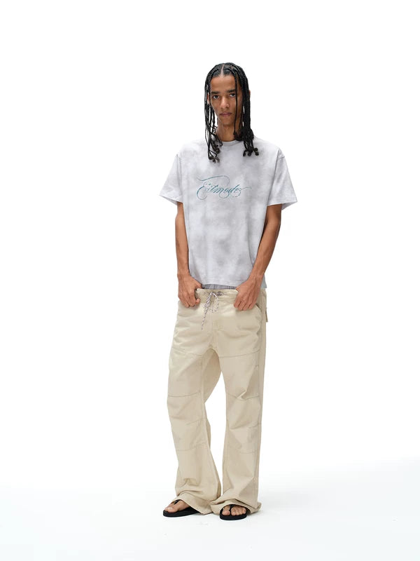 Distressed Wide Leg Workwear Pants 3