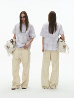 Distressed Wide Leg Workwear Pants 4