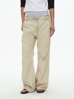 Distressed Wide Leg Workwear Pants 5