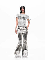 Distressed Wing Print Graphic T-Shirt 5